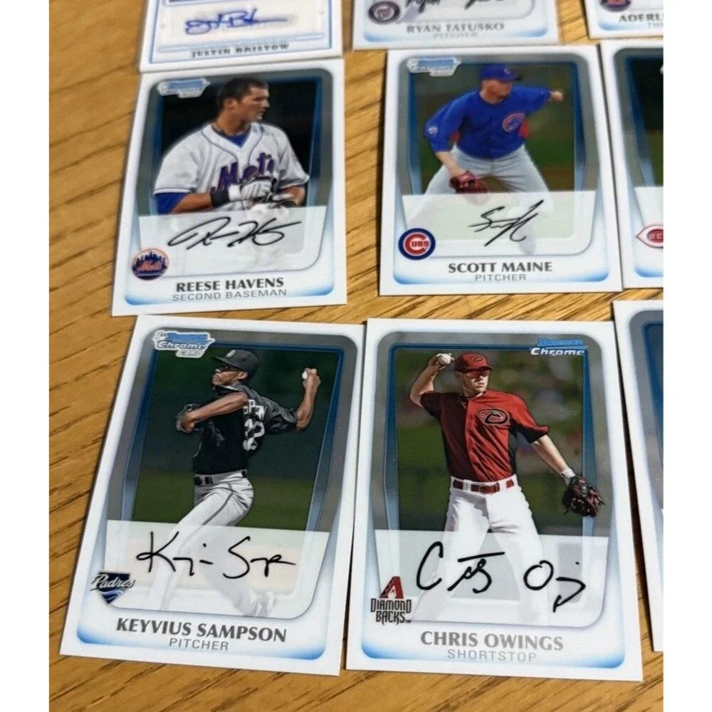 Bowman Chrome Baseball Prospect Autograph Relic Lot 49 Cards Seager Montero